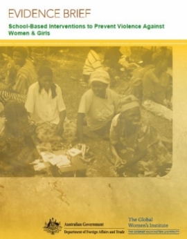Report cover: Evidence brief (women)