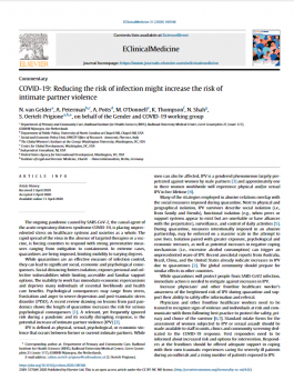 Article Title Page: COVID-19: Reducing the risk of infection might increase the risk of intimate partner violence