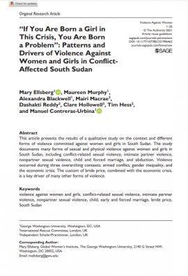 “If You Are Born a Girl in This Crisis, You Are Born a Problem”