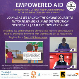 Empowered Aid Webinar Launch: Online Course Event Flyer