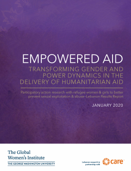 Cover Page: Empowered Aid: Transforming Gender and Power Dynamics in the Delivery of Humanitarian Aid