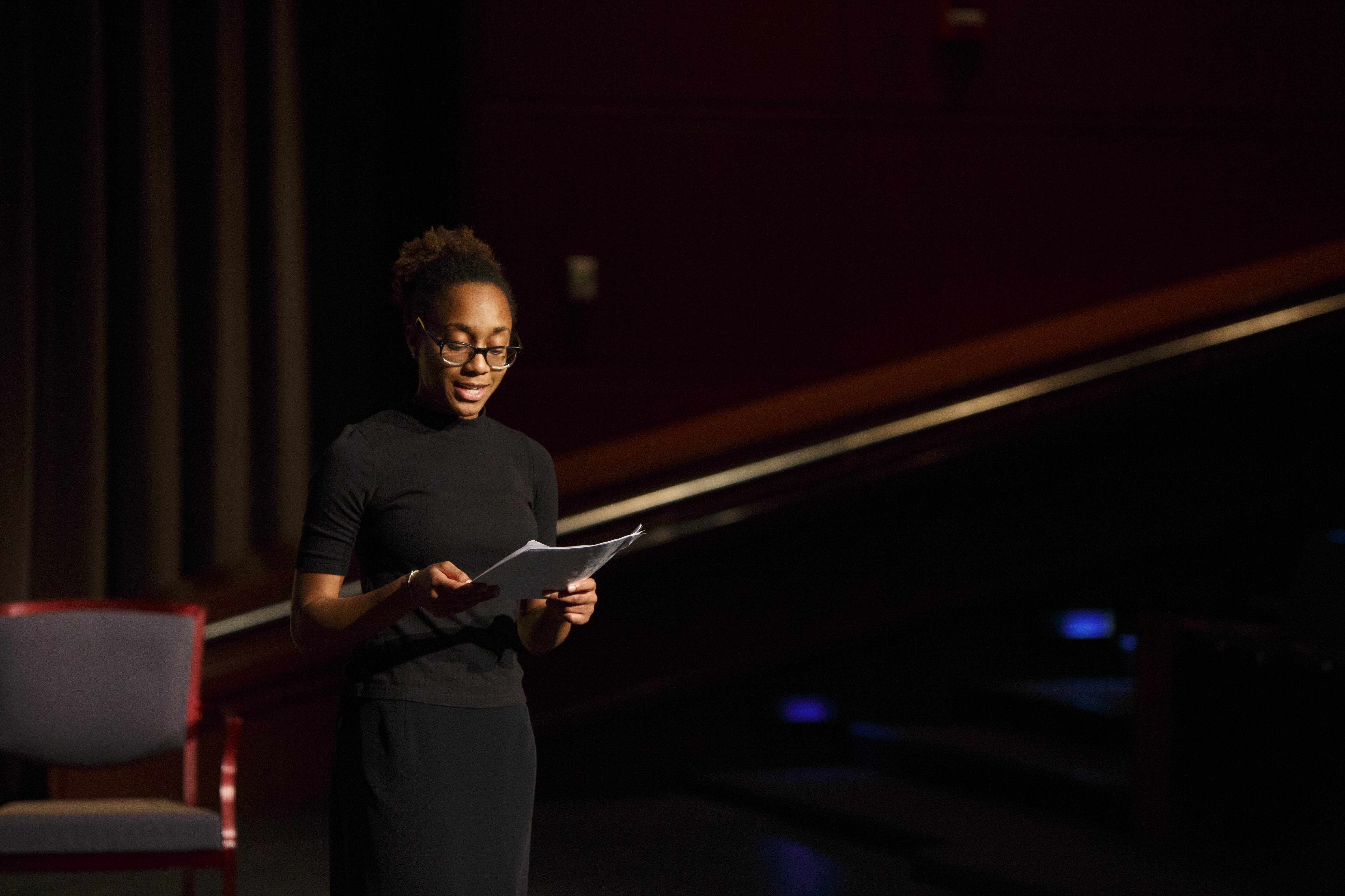 GWU Theatre student performs spoken word