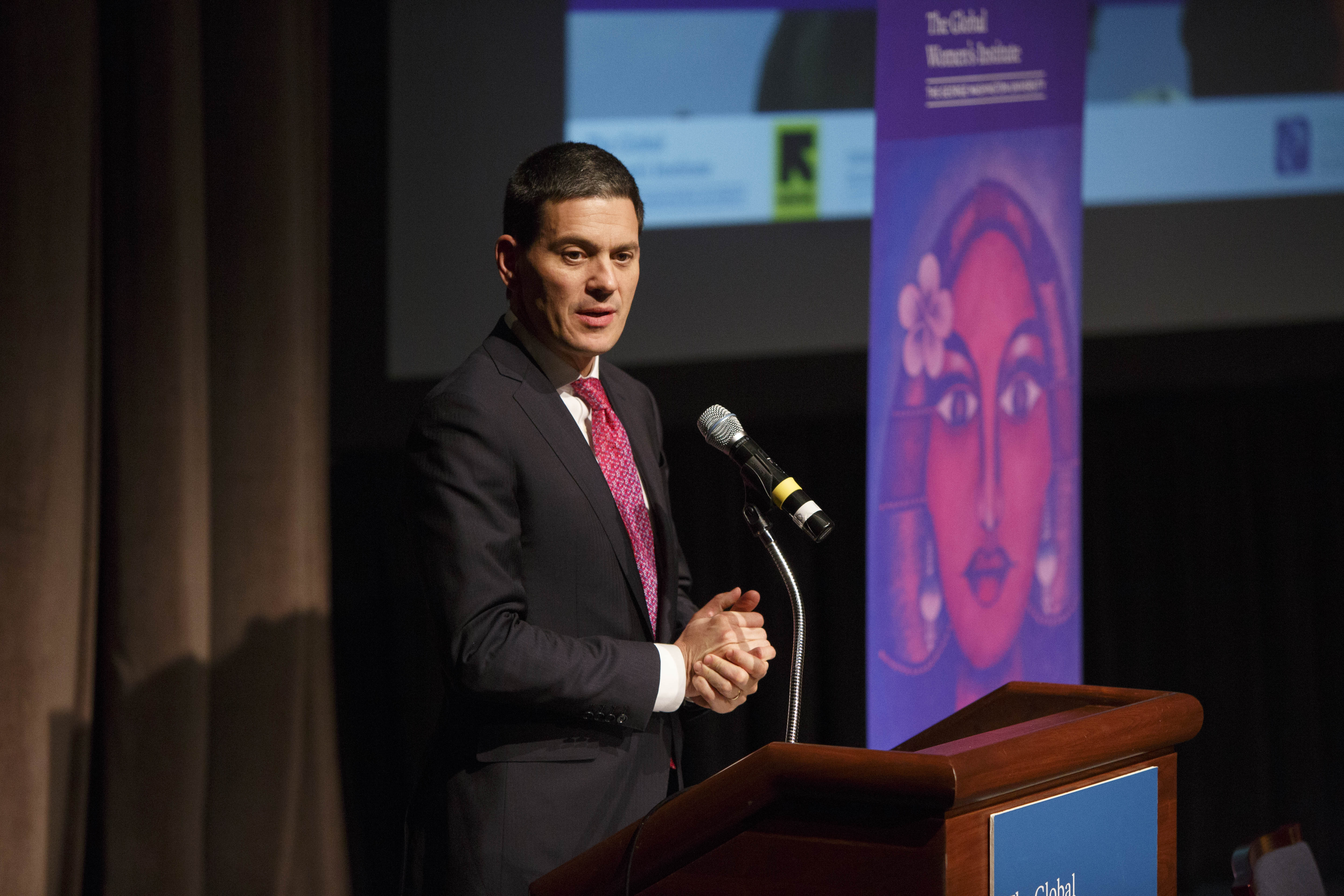 David Miliband gives keynote address