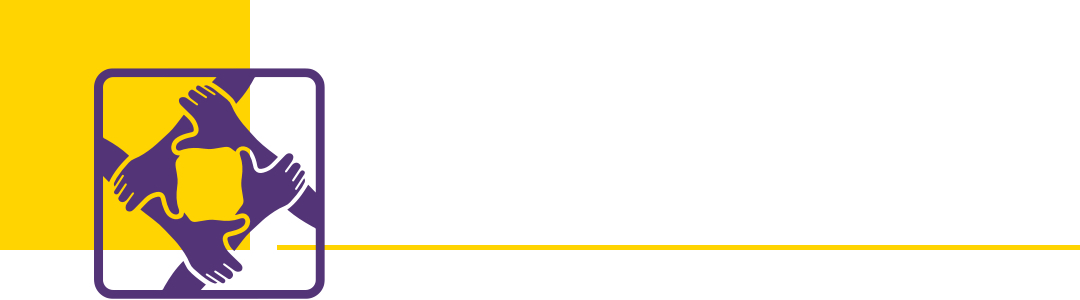 drawing of four interlocking hands