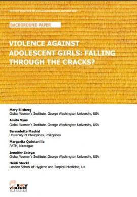 Report Cover:  Violence Against Adolescent Girls: Falling through the cracks?