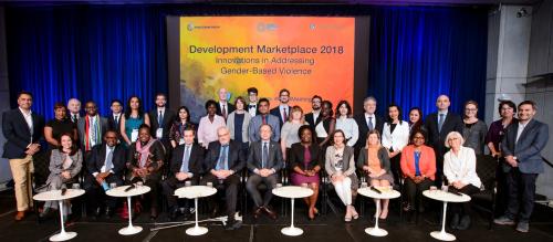 Group photo at the Development Marketplace