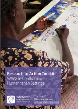 Toolkit Cover: Research to Action Toolkit: VAWG in Conflict and Humanitarian Settings