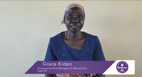 Screenshot of Grace Kiden teaching in the Empowered Aid course